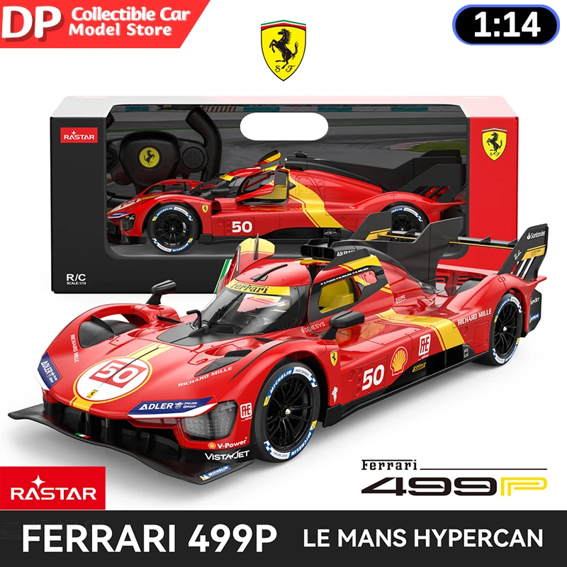 Rastar 1:14 Ferrari 499P RC Car 23-24 Le Mans Winner independent suspension high simulation Vehicle model Toys Holiday Gifts