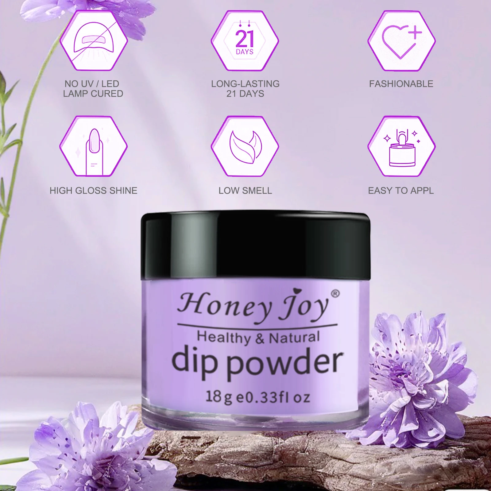 Dip Poeder Nagelkit Paars Blauw Acryl Dompelsysteem Dip Poeder Set met Basis/Top Coat Activator voor Nail Art Salon DIY Cadeau