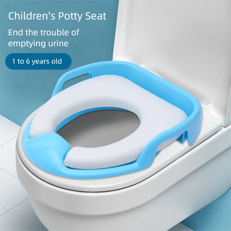 Q-bomb PU Baby Toilet Training Seat - Comfortable Potty Cover, Warm in Winter Cool in Summer, Universal Fit for Standard Toilets