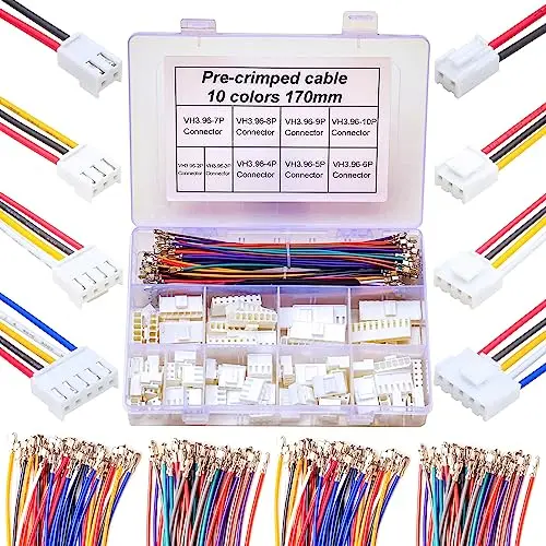 VH 3.96mm Jst Connector Kit with 20AWG   Cables,2/3/4/5/6/7/8/9/10Pin Housing(396 VH-MM-170 Kit)