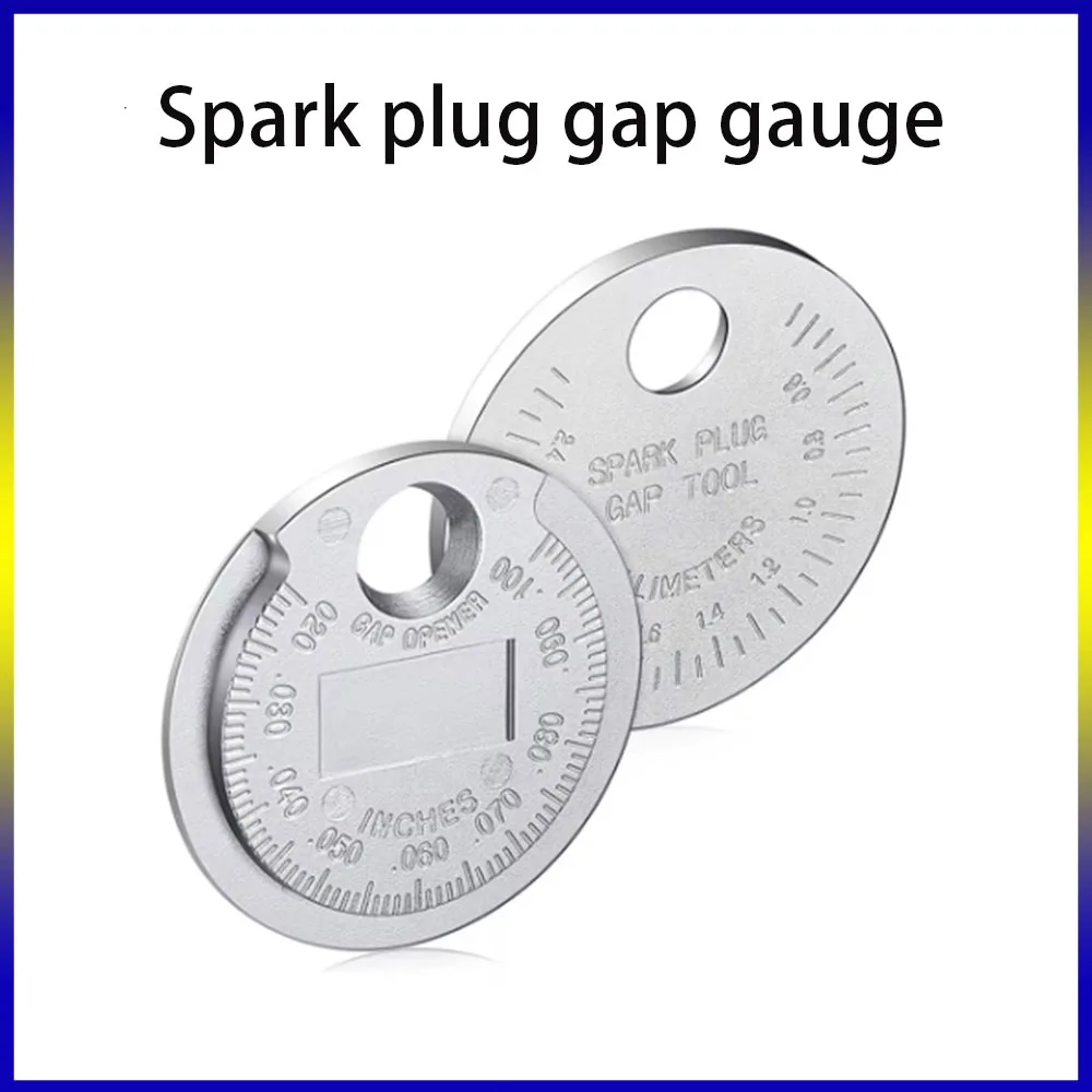 

0.6-2.4mm Range Coin-Type Spark Plug Gage Gap Tool Feeler Spark Plug Gap Measurement Tool