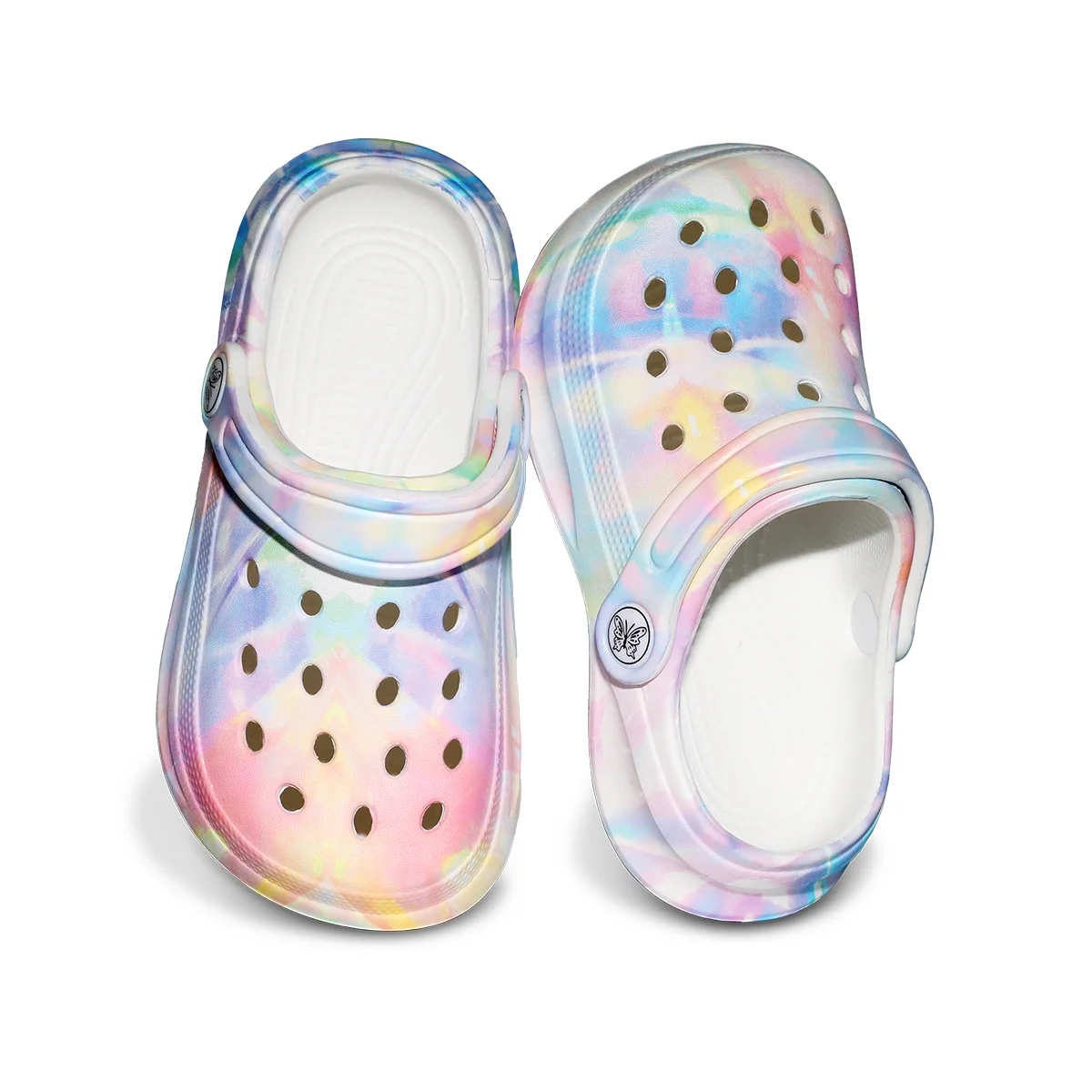 Kid's Clog, Tie-dye Pattern Mules, Lightweight EVA Garden Shoes, Non-slip Sandals, Slip-On Shoes for Indoor Outdoor 168