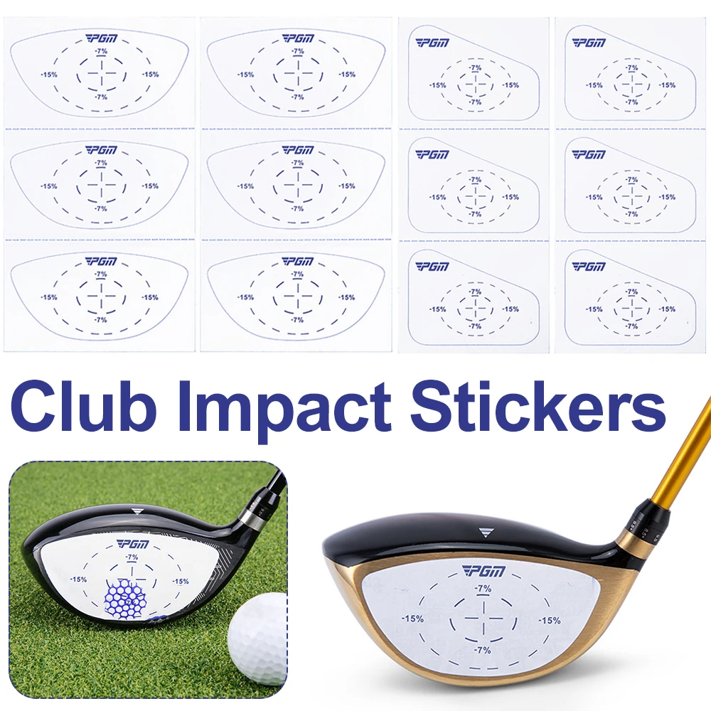

12-60pcs Golf Impact Stickers Golf Driver Impact Tape Labels Tape Self-Teaching Sweet Spot Consistency Analysis Golf Club Markin