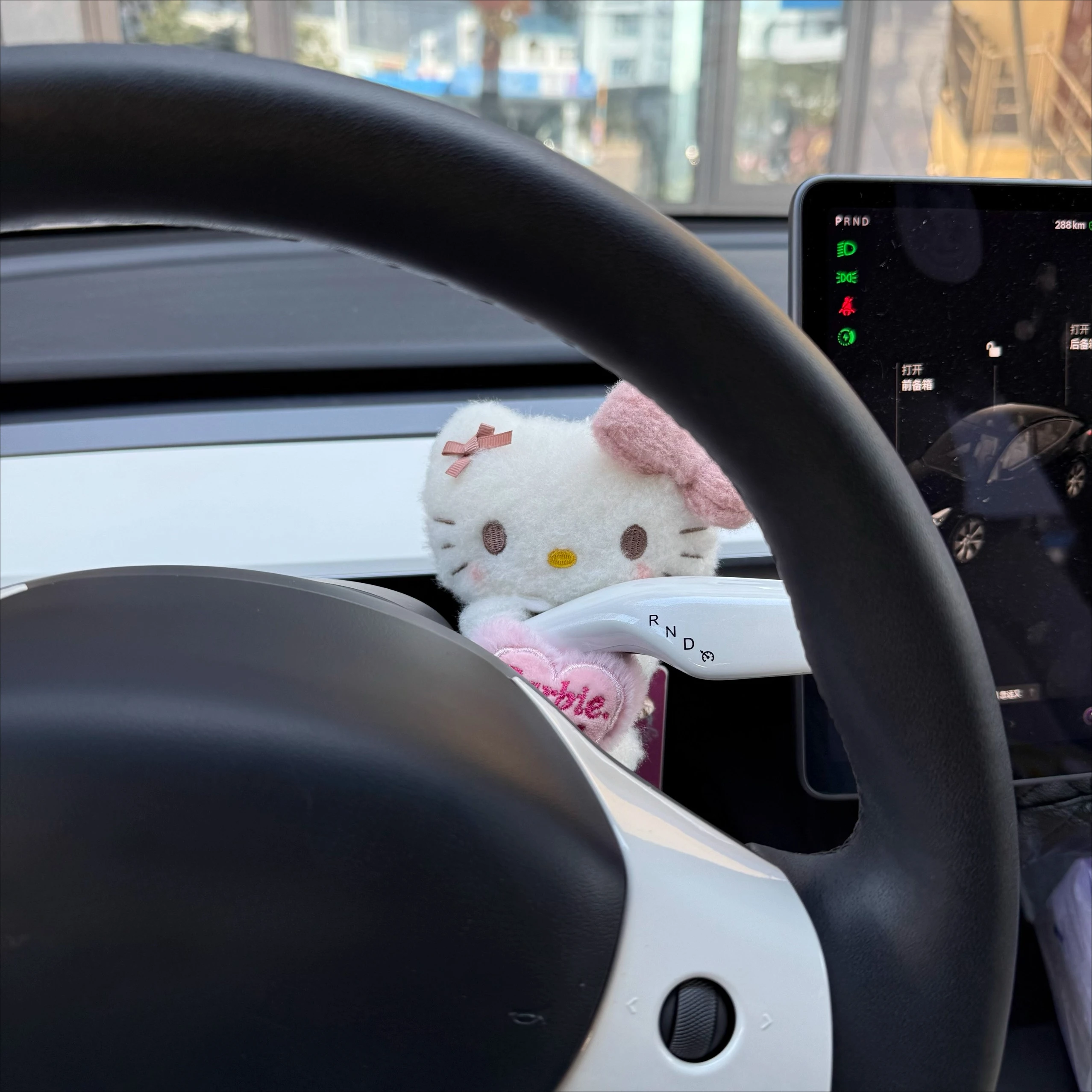

Sanrio Hello Kitty Kawaii Anime Car Interior Decoration Body Doll Car Wiper Turn Signal Car Decorations Center Console