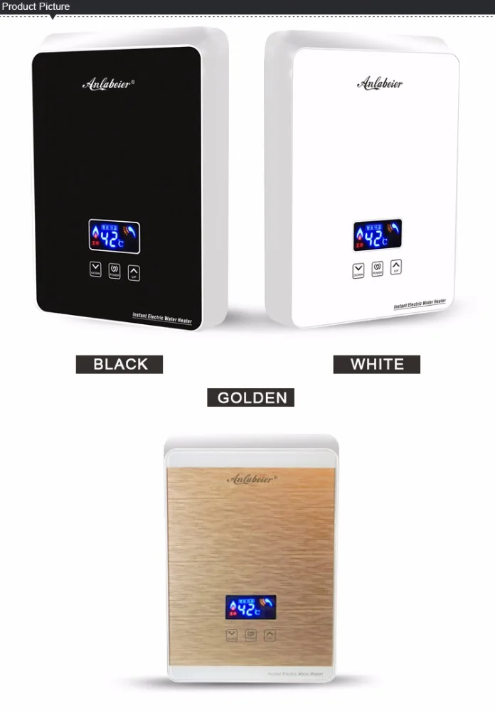 Alibaba Best Sellers 10M Remote Control WIFI Control Instant Electric Shower Water Heater LED OEM Touch Button Wall Mounted IPX4