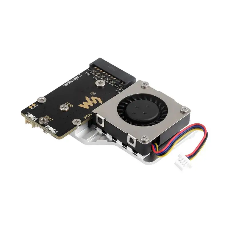 Waveshare Raspberry Pi 5th Generation PCIe M.2 Mini Adapter Board Solid State Drive Expansion Heatsink NVME Protocol 180 Days