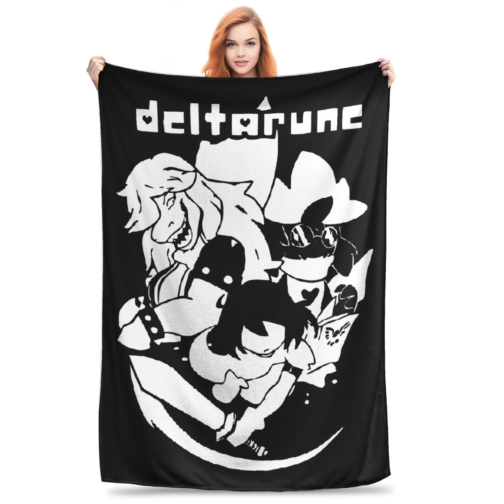 

Вязаные одеяла Deltarune Undertale, фланелевые пледы, украшение для кровати, дивана, мягкое теплое покрывало,