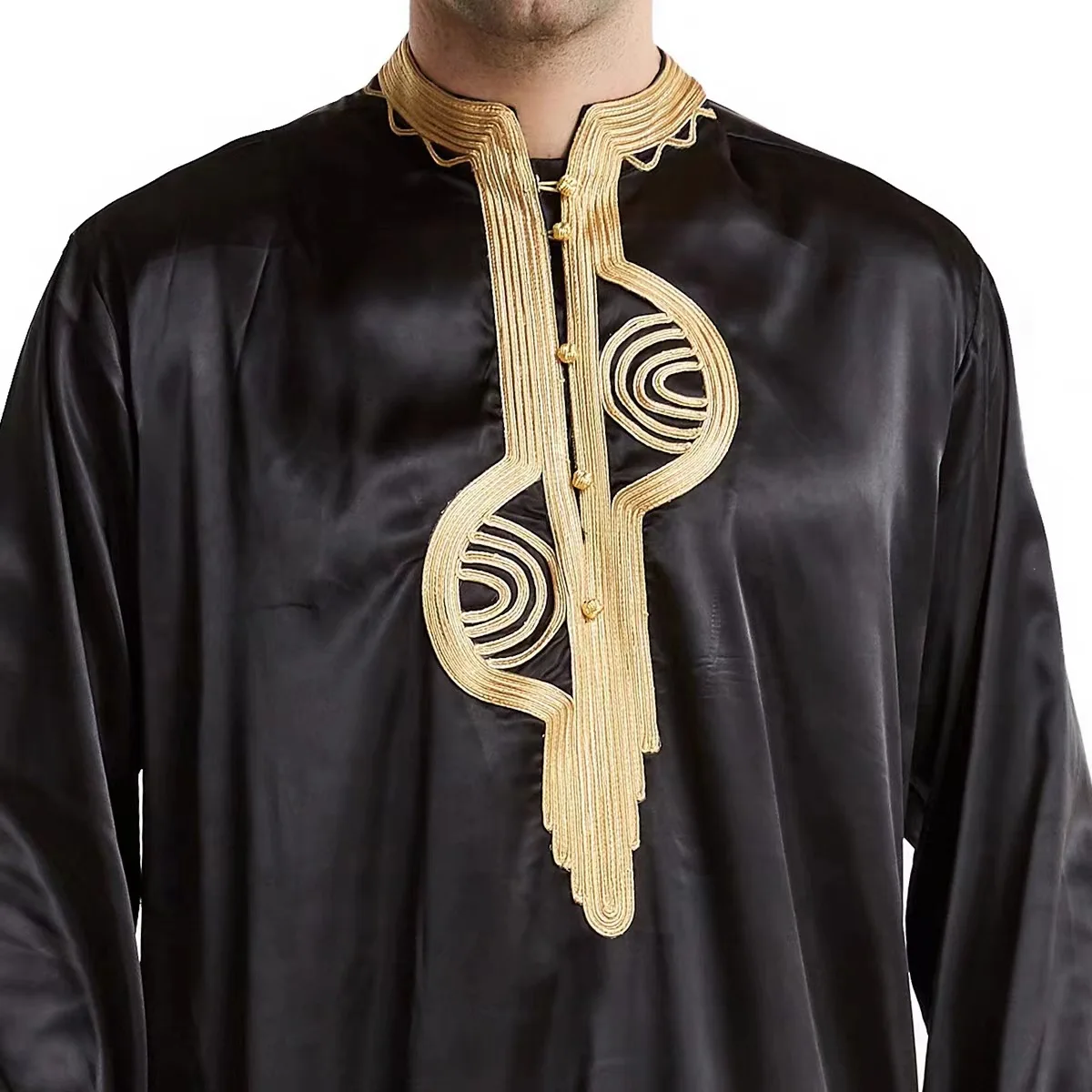 New Spring Muslim Men\'s Arab Middle Eastern Clothing Dubai Saudi Men\'s Embroidered Robes Men\'s Medieval Halloween Cosplay Robe