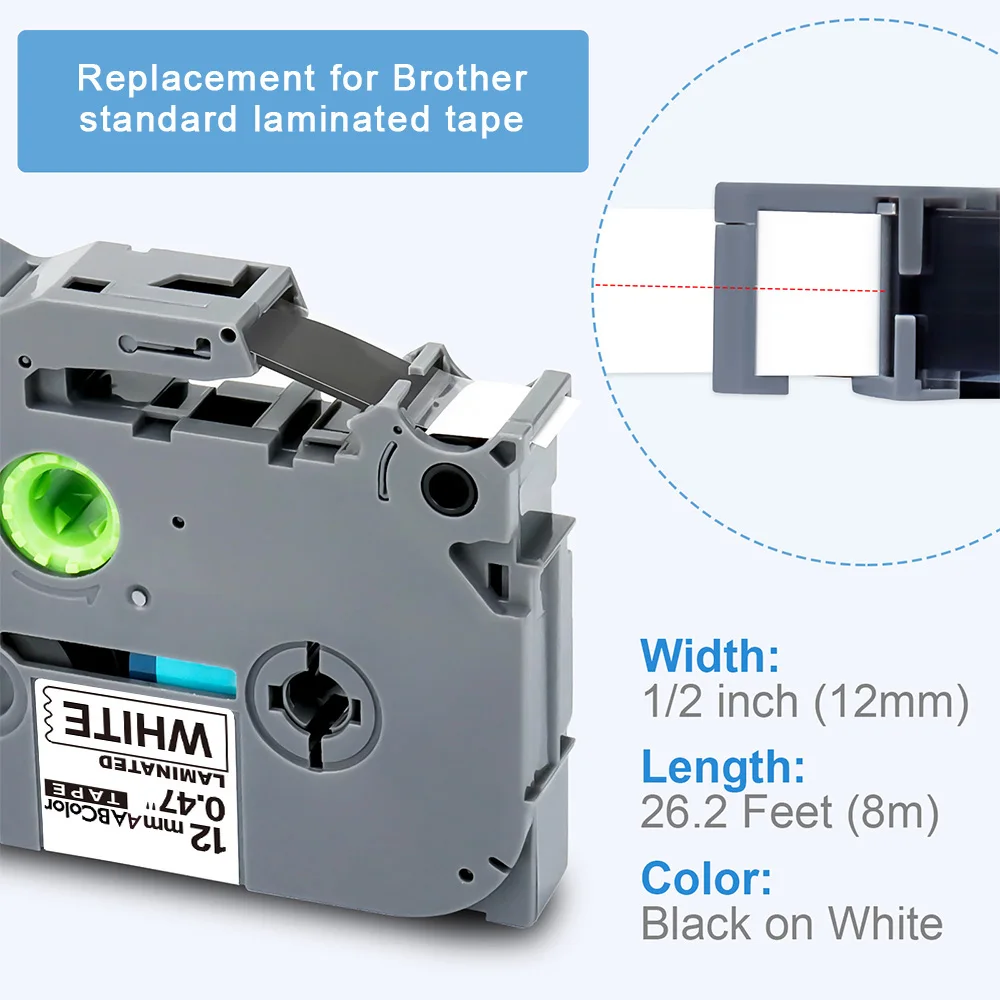 Imagem -03 - Etiqueta Fita Substituir para o Irmão 12 mm Etiqueta Fita 231 431 531 631 731 Multicolorido para o Irmão Pt-h110 Pt-d210 Etiqueta Fabricante 20 Peças 231