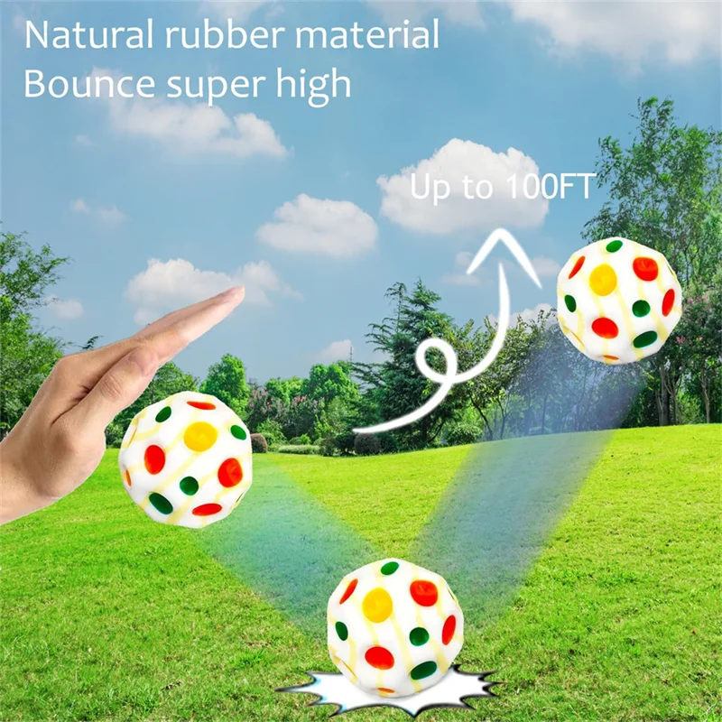 슈퍼 하이 문 바운시 볼, 운동선수의 손과 눈의 협응력 향상을 위한 벽면 공, 실내외 재미있는 스포츠