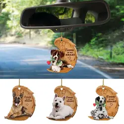 Wing Dog Hanging Ornament 2D Funny Car Pendant For Rear View Mirror Dog Puppy Hanging Rearview Automobiles Mirror Styling