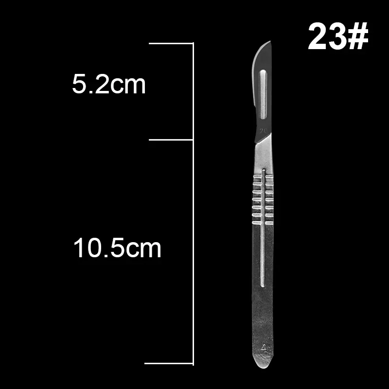 20# 23# Carbon Steel Carving Metal Scalpel Blades Handle Scalpel DIY Cutting Repair Animal Surgical Knife Tool Kits Box Non Slip