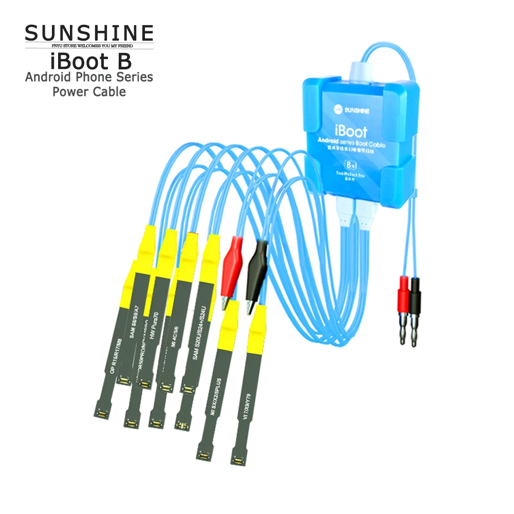 كابل الطاقة SUNSHINE IBoot B البيانات الأصلية حذاء ثانية واحدة ذكي مضاد للحرق لهاتف أندرويد خط إصلاح اختبار مضاد للحرق الذكي