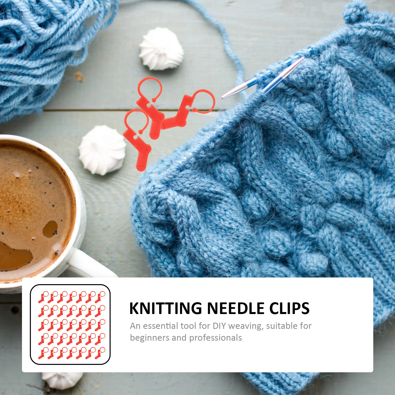 

100Pcs Knitting Needle Clips Plastic Locking Stitch Markers DIY Sweater Marker Crochet Locking Stitch Holders Knitting Accessory