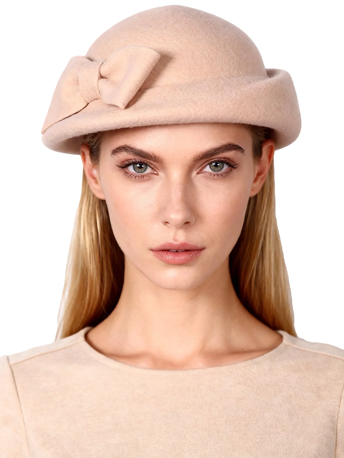 

FS Fashion Wool Felt Fascinator Hats For Women Wedding Church Ladies Elegant Black Bow Beret French Cap Vintage Fedora Hat