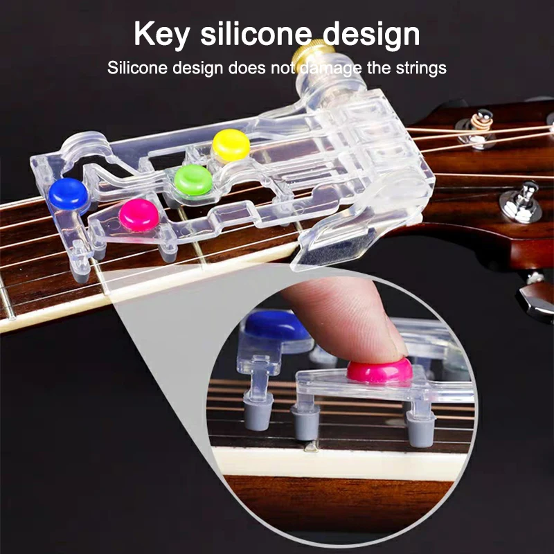 

1Pcs Training Aids Easy Press Kit Guitar Beginner Training Chord Learning Tool Finger Painless Attachment Practice Accessories