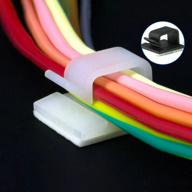 Charging Data Line Network Cable Finishing Line Clip Power Line Fixed Clip Self-Adhesive Pipe Line Alignment Multi-Purpose Clip