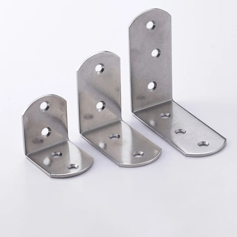 4pcs Right Angle Triangle Support Bracket 304 Stainless Steel Metal Cabinet Support Bracket for Home Improvement