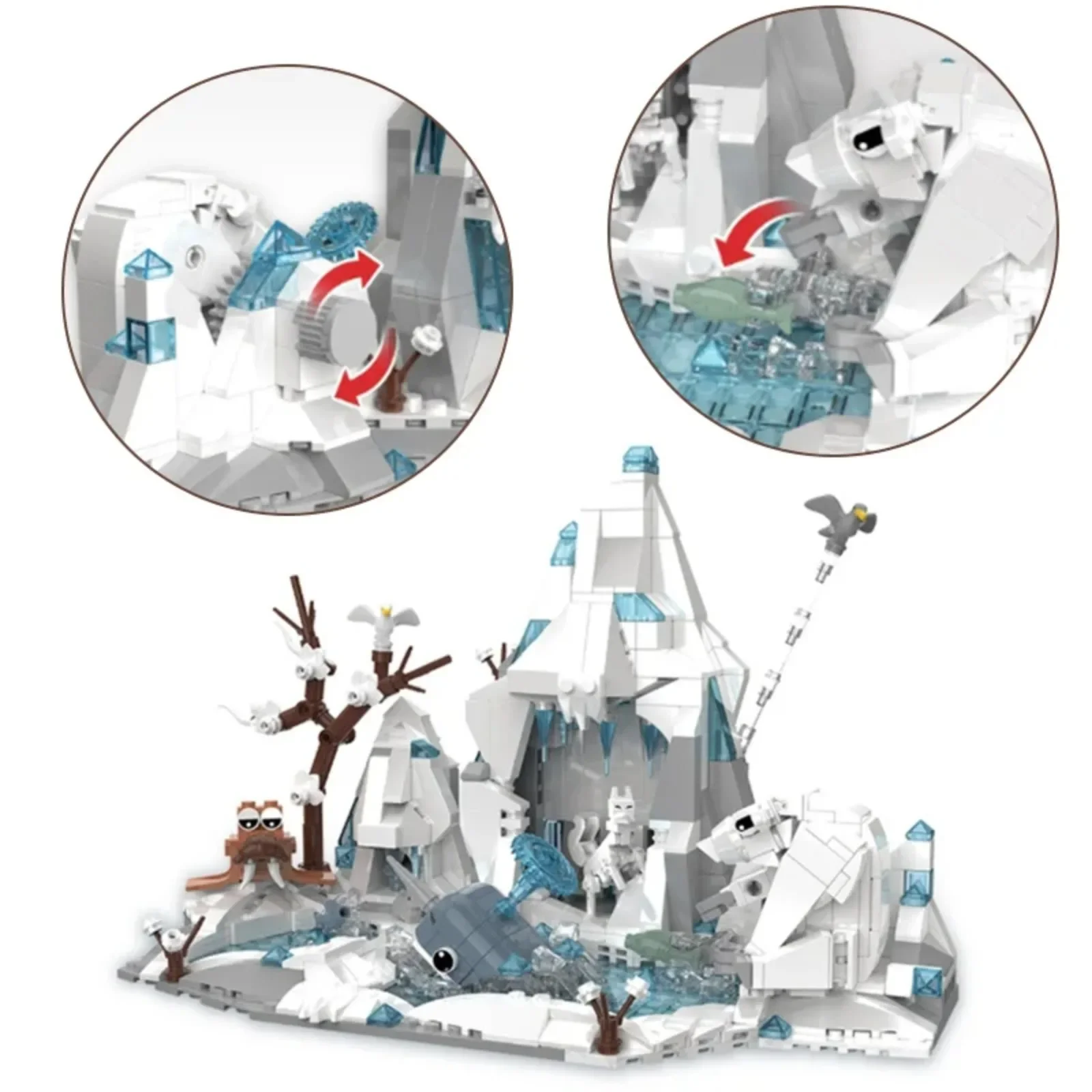 

898 шт. Arctic Glacier World Building Blocks STEM Развивающая игрушка для детей, набор креативных сборных кирпичей с вызовом-головоломкой