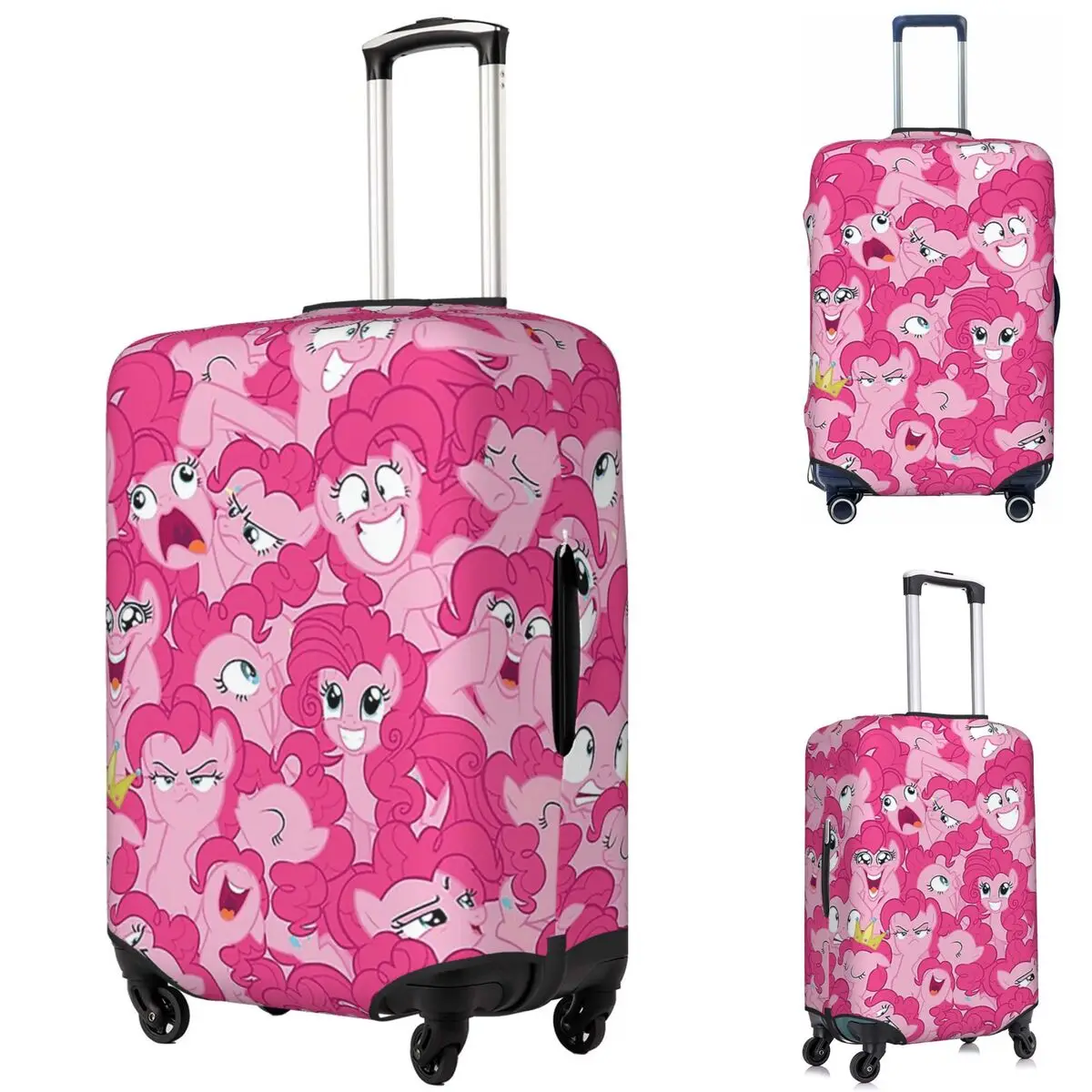 

Pinkie Pie Mess Suitcase Cover Protection Elastic Travel Luggage Protector Covers for 18-32 Inch