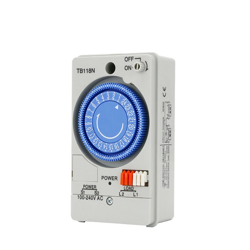 24 Hours TB118N Mini Mechanical Switch Relay Timer 230V 50 60Hz