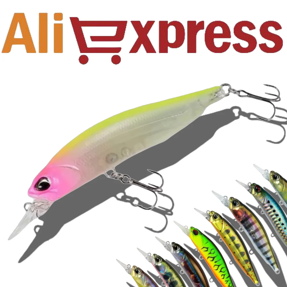 تعليق أسماك البلمة واقعية Rozante السحر 63 مللي متر 5 جرام Jerkbait Wobblers المهنية الاصطناعي الثنائي الطعوم ل الكارب مخطط باس العين رمادية فاتحة