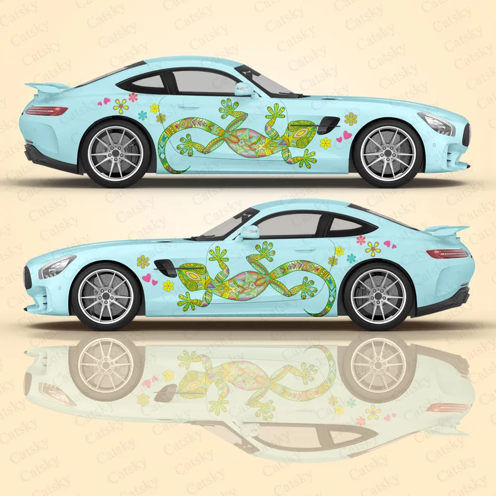 

Colored Gecko Funny Animal Car Wrap Protect Stickers Car Decal Creative Sticker Car Appearance Modification Decorative Sticker