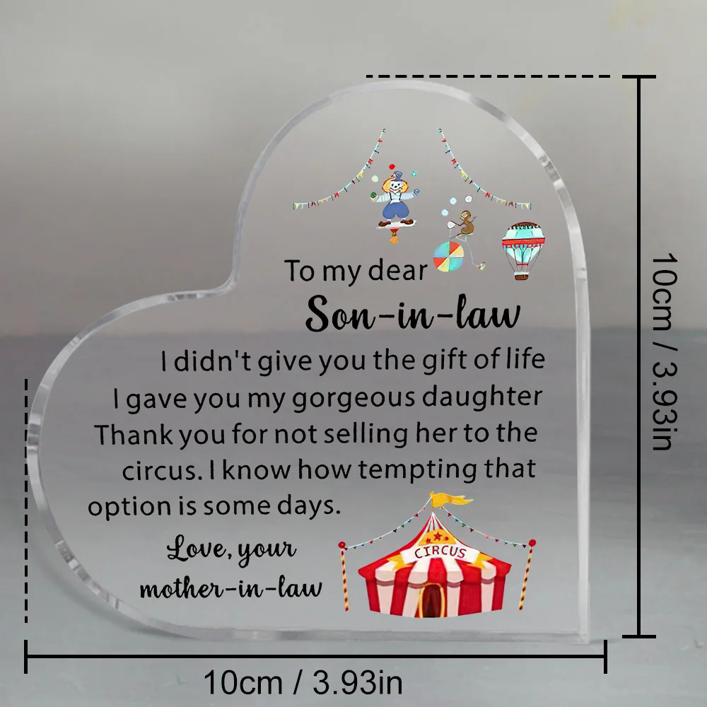 الاكريليك على شكل قلب الابن في القانون هدية عيد ميلاد هدية عيد الميلاد، عيد الشكر، هدايا السنة الجديدة ديكور غرفة المعيشة ديكور المنزل