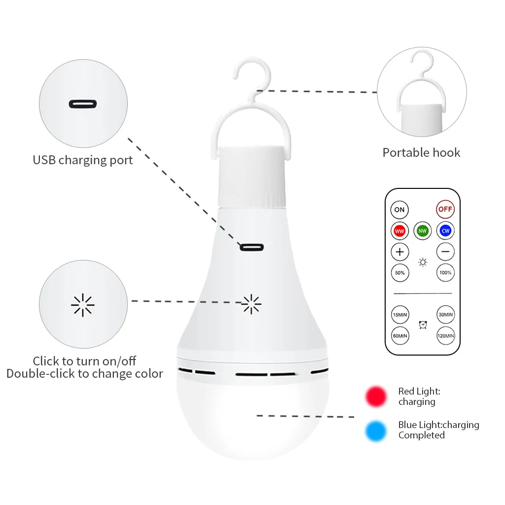 Solar-Powered Waterproof Light - USB Charged, Hanging Design for Outdoor Camping | Emergency Ready, Super Bright & Long-Lasting