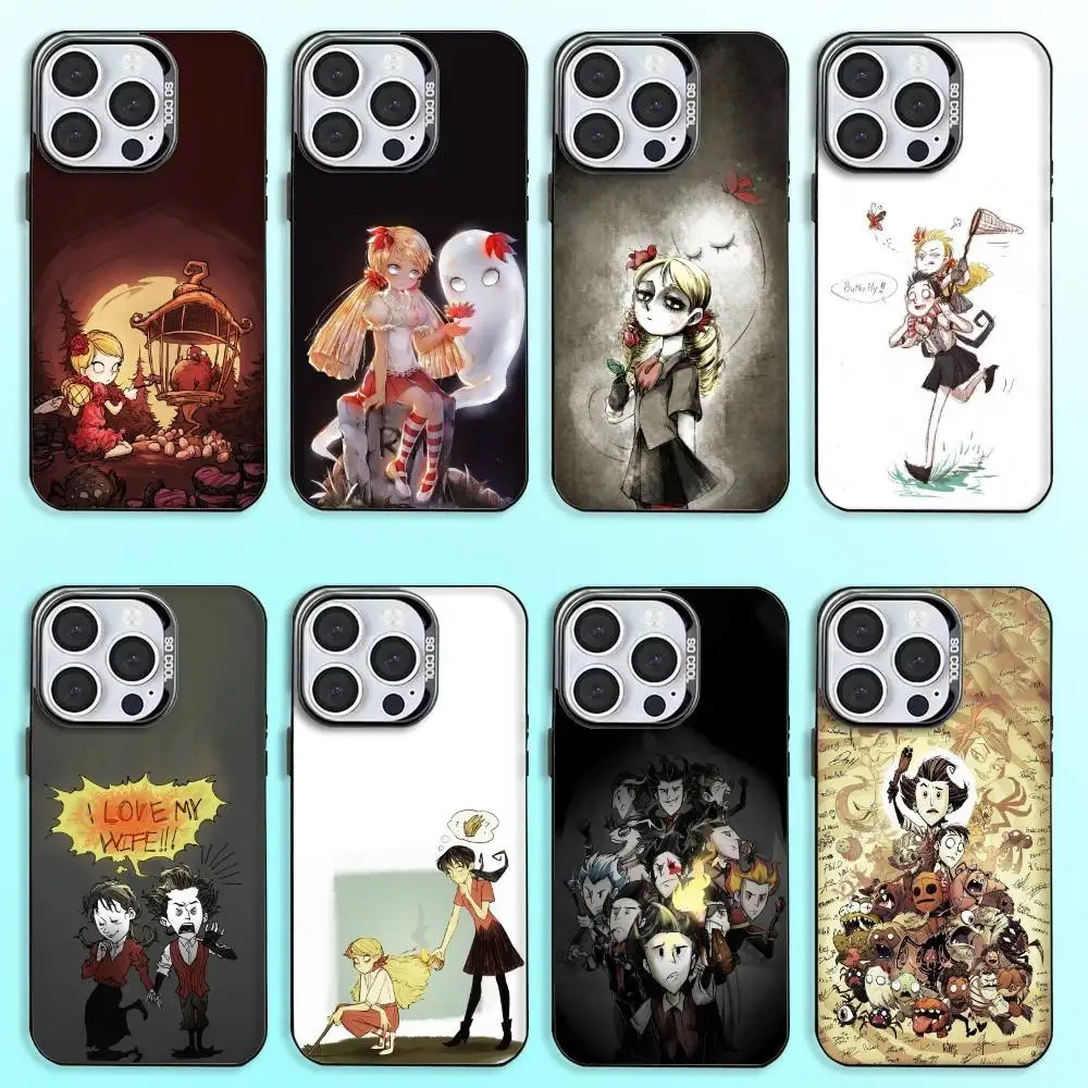 

Game D-Don T S-Starve Phone Case For iPhone17,16,15,14,13,12,11 Plus,Pro Max Colored Silver Plated Inside Cover