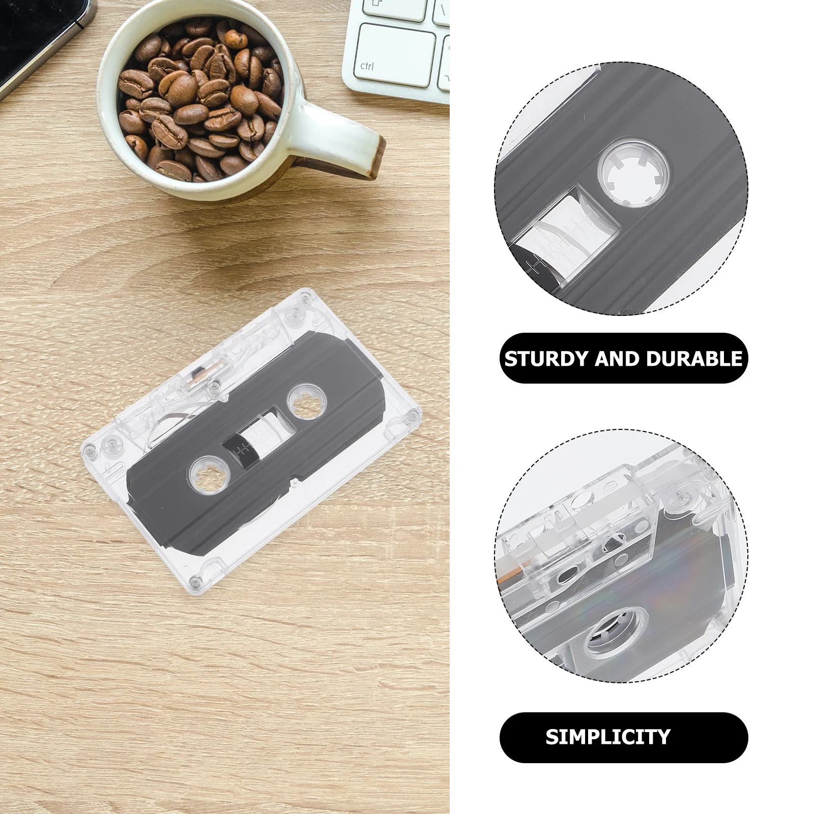 2 Pcs Audio Tape Tapes Reel Cassette Blank Voice Recording Cassettes for High Fidelity