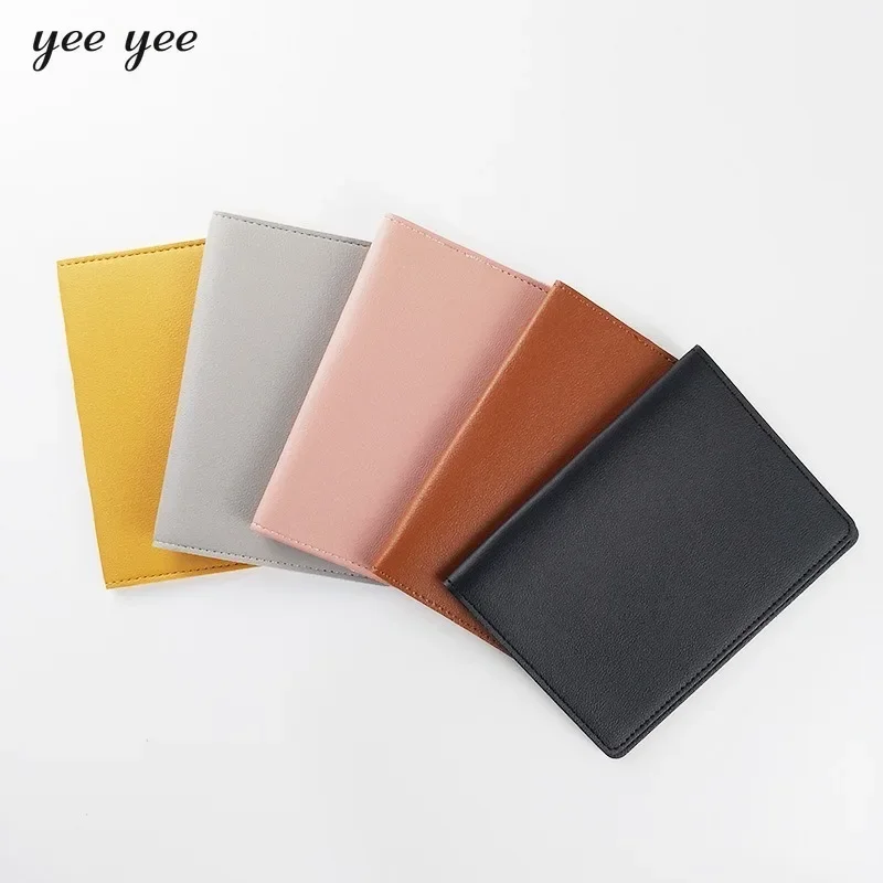 Passaporte Capa para Viagem, Solid Wallet Case, Organizador, Protector Bag, Porta Documentos, Negócios, Cartões de Identificação de Crédito, Candy Color, PU