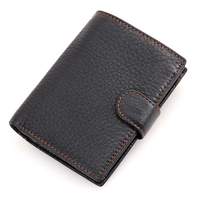 

Men Wallet Cowhide Leather Coin Purse Genuine Leather Cardholders High Capacity Men's Short Wallet Casual RFID Wallet For Men