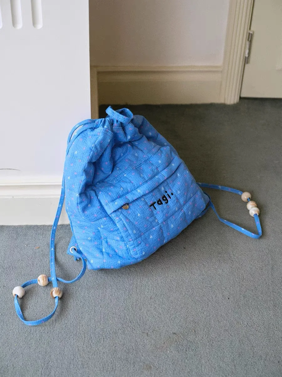 

Милая акриловая бусина Dstring Canvas Xo Большая студенческая двойная сумка Capaci, мягкая хлопковая водонепроницаемая сумка для поездок на работу...