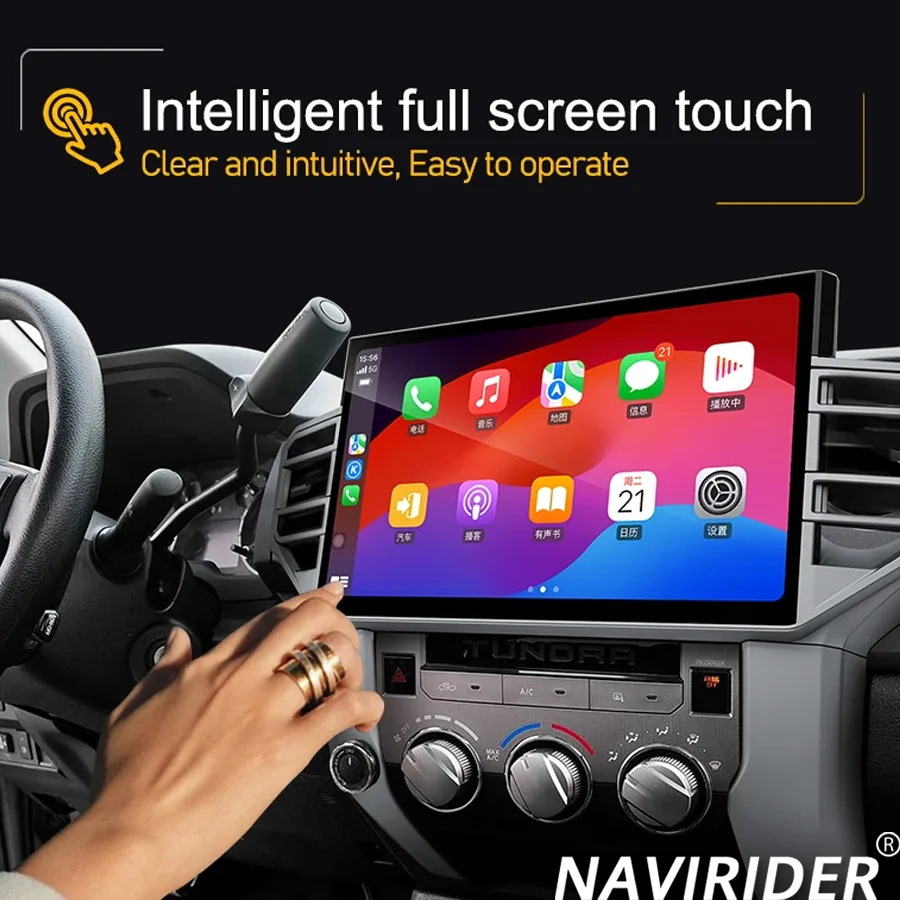 

Автомобильное радио для Toyota Tundra Sequoia 2014-2019, автомагнитола с CarPlay, GPS-навигацией, DSP, мультимедийным видеоплеером, 14,6-дюймовым экраном Android