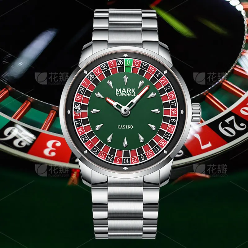 

Mark Fairwhale Original Quartz Watch For Man Luxury Steel Clock Fashion Fun Stereoscopic Rotating European Dial Wristwatch Men