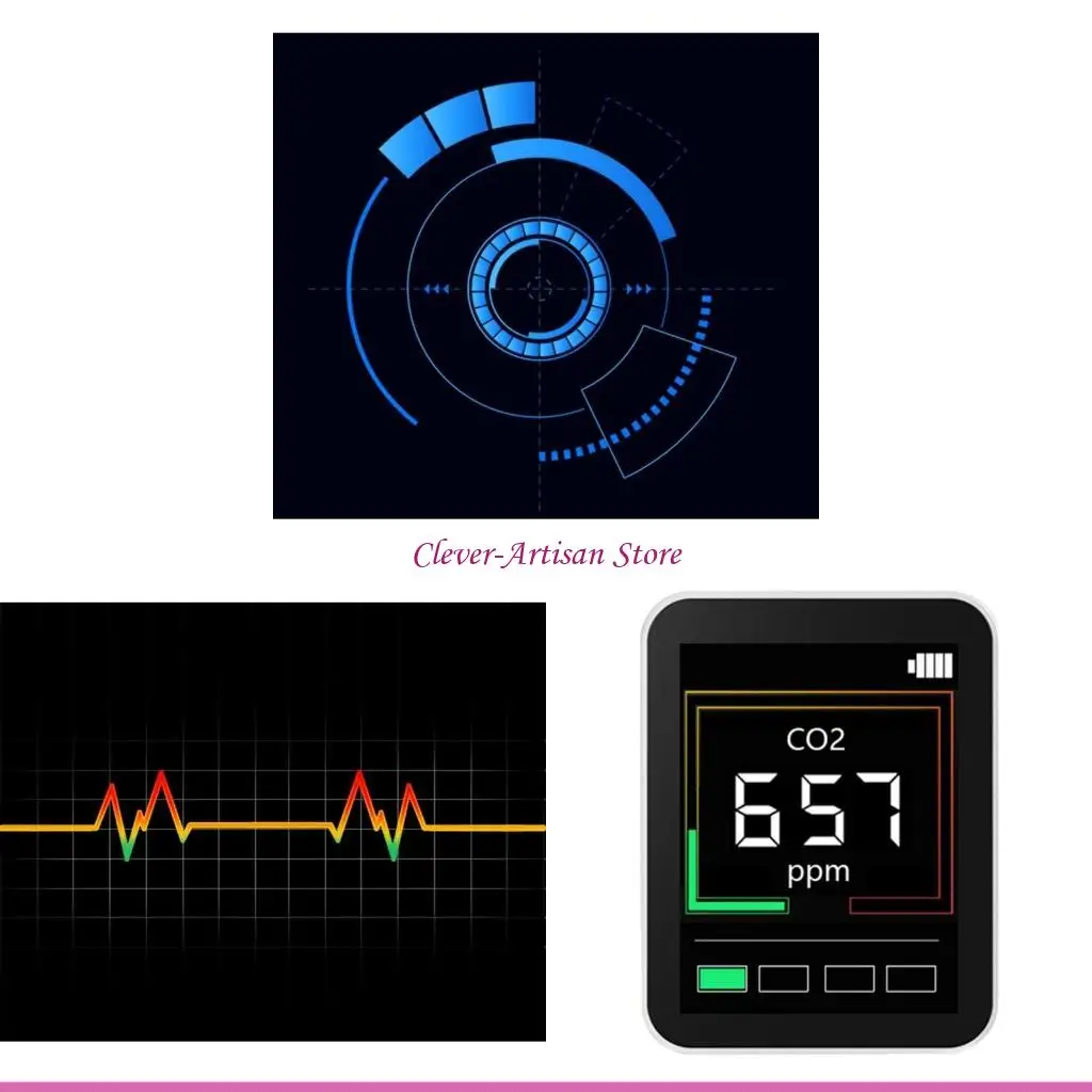 

E06B CO2 Detector Cafice Monitor Monitor Detecter Detector Air Tester для CO2 -тестера углекислого газа для домашнего