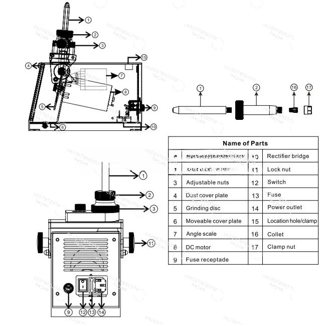 Electrical Bench Type Tungsten Electrode Grinder Machine Welding Tungsten Electrode Sharpener