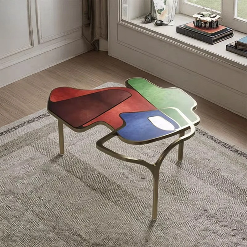 Stainless steel coffee table creative home furniture living room special-shaped style