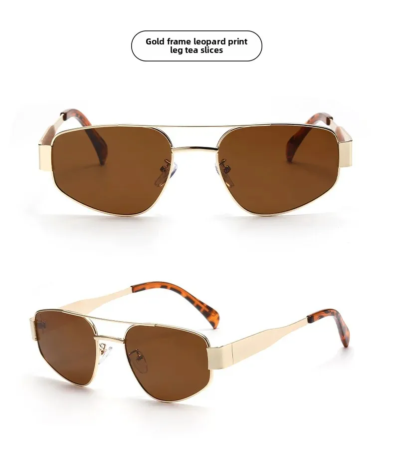 Pilotensonnenbrille Damen Sonnenbrille Metallrahmen Doppelte Brücke Herren Fahrbrille Brillen Mode Brillen 2025, Trend UV-Schutz – Detail 11