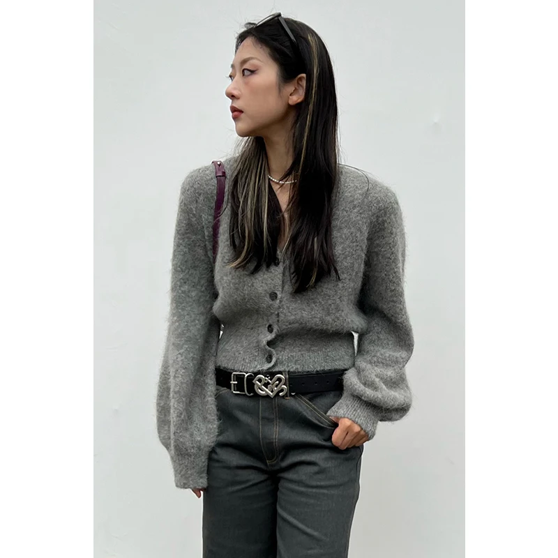 

Women's ort V-Ne Knitted Open Cardigan Winter Faion s Brand New Arrival Handpied by Sts Straight Cut Lon...