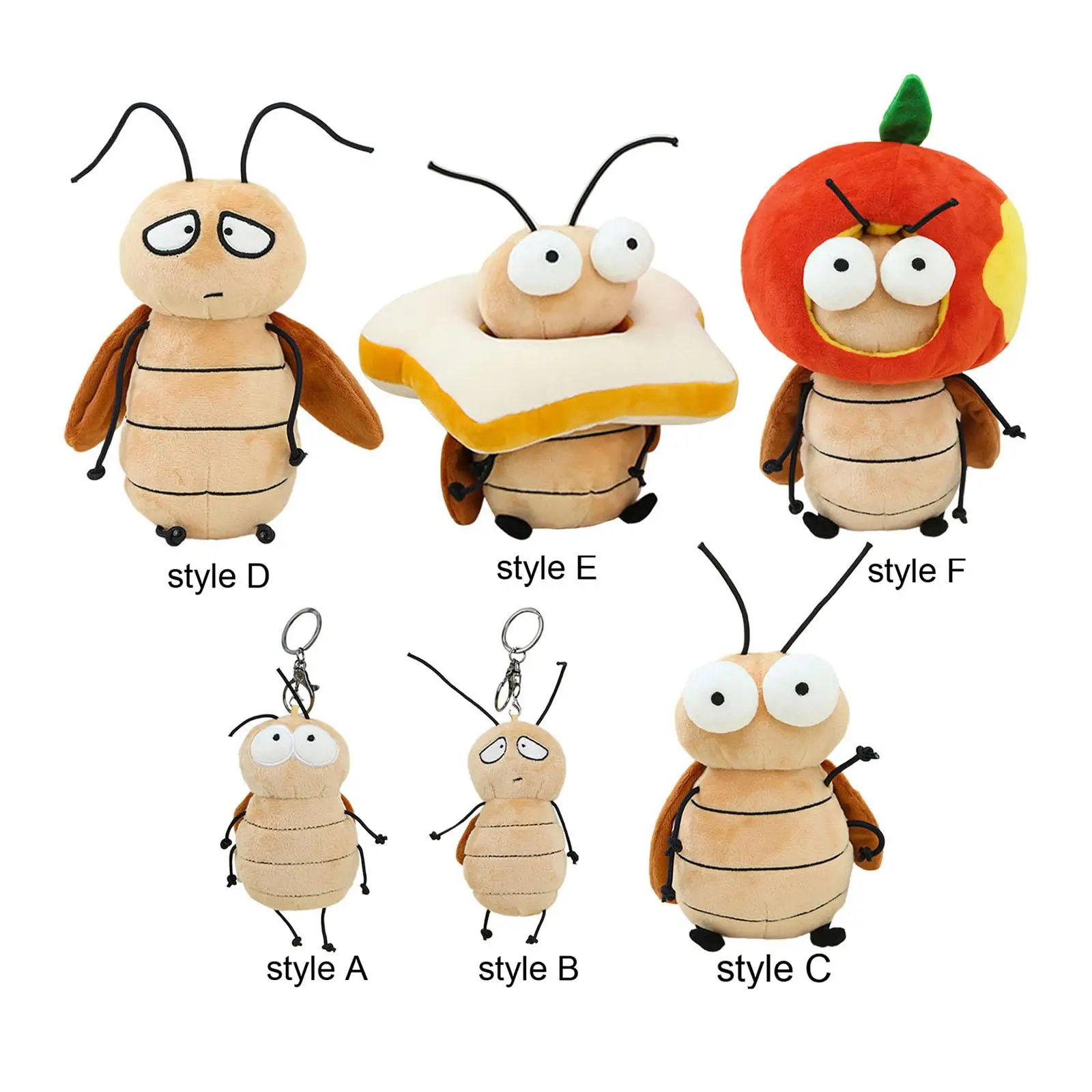 Lindo juguete de cucaracha decoración del hogar cómodo realista coleccionable cucaracha juguete de peluche para la familia adolescentes niños niñas