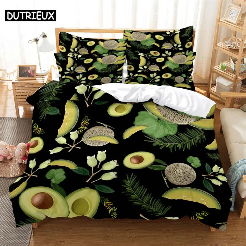 Fruit Fashion Bedding Set 2/3pcs 3D Digital  Printing Duvet Cover Sets 1 Quilt Cover + 1/2 Pillowcases US/EU/AU Size