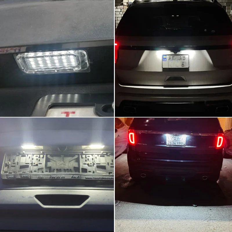 

2 шт. светодиодный светильник номерного знака для Ford Escape Explorer Ranger Grand C-Max S-MAX B-Max Focus MK2 MK3 Fiesta MK6 MK7