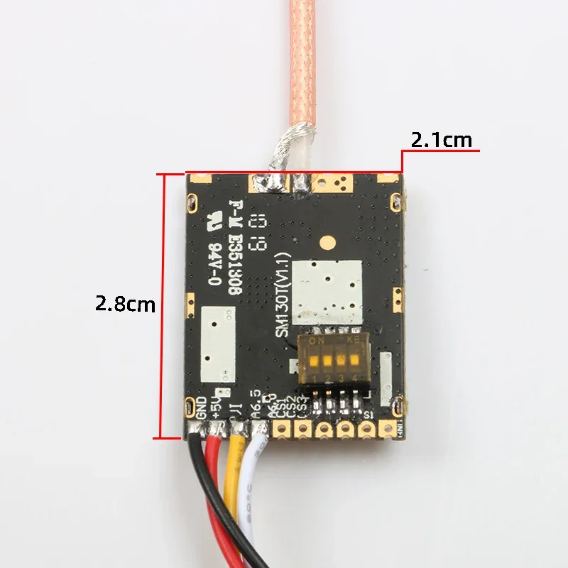 1.2Ghz 1.6W 7CH moduł odbiornika nadajnika-audio wideo 3.7-5V dla RC FPV samolot dalekiego zasięgu DIY części 1G3