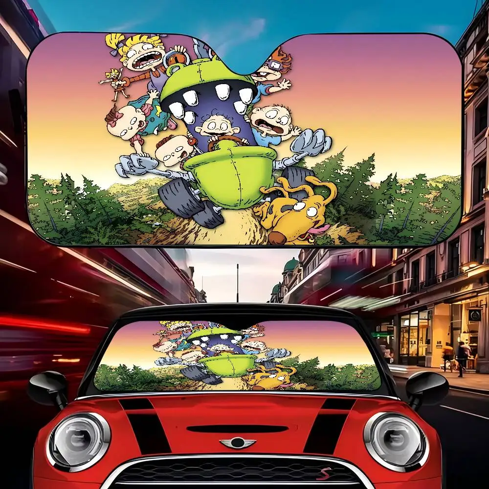 

Cartoon R-Rugrats-S Car Sun Shade Front Windshield Coverings Blocker Auto Protector Window Visor Screen Cover