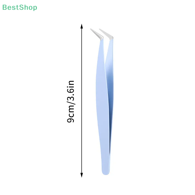 Stainless Steel Eyelash Extension Tweezers Stainless Steel 3D Accurate Clip Eyelashes Tweezers Lash Extensions Tool Makeup Tool