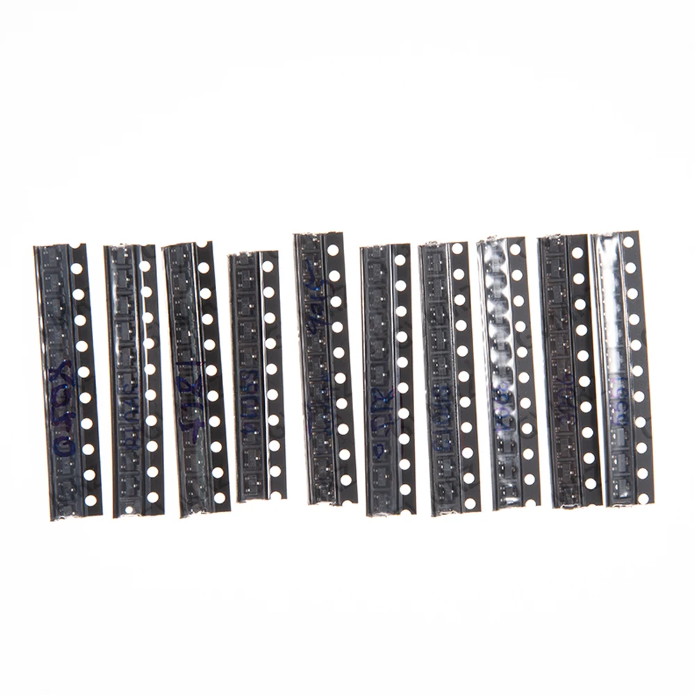 10kinds X10pcs=100pcs  MMBT3906 SS8050 SS8550 SOT-23 SMD Transistor KIT S9013 S9014 S9015 S9018 MMBT3904 2N5551 2SC1815