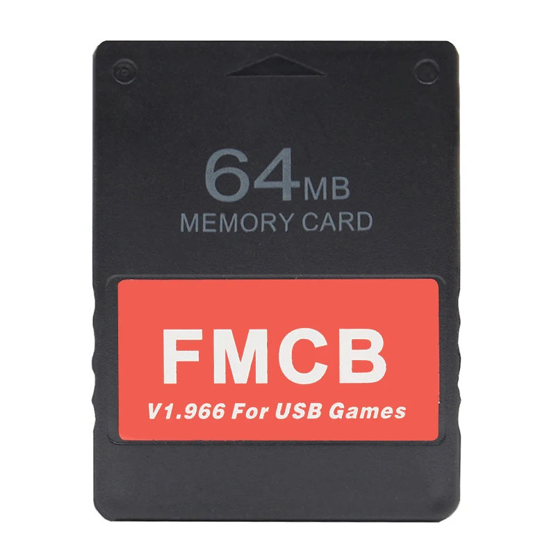 Carte mémoire de jeu FMCB V1.966, 8 Mo, 16 Mo, 32 Mo, 64 Mo, console de jeu PS2 PS1, disque dur USB, carte adaptateur de jeu vidéo rétro