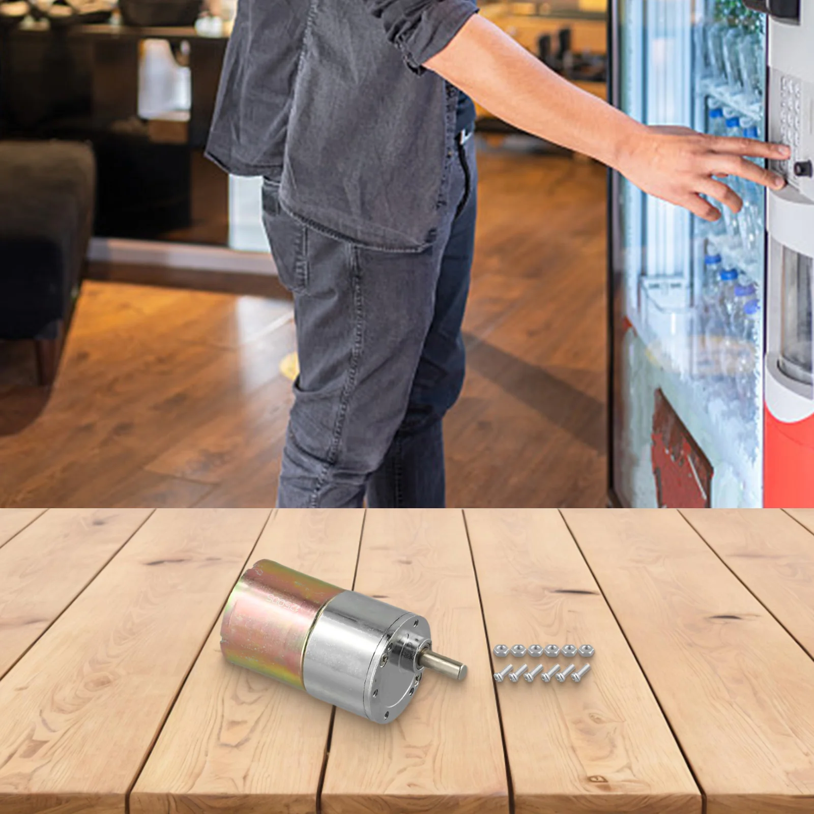 Compact Gear Motor DC Brush Motor Compact Installation Spaces Automatic Control Equipment Efficient Performance